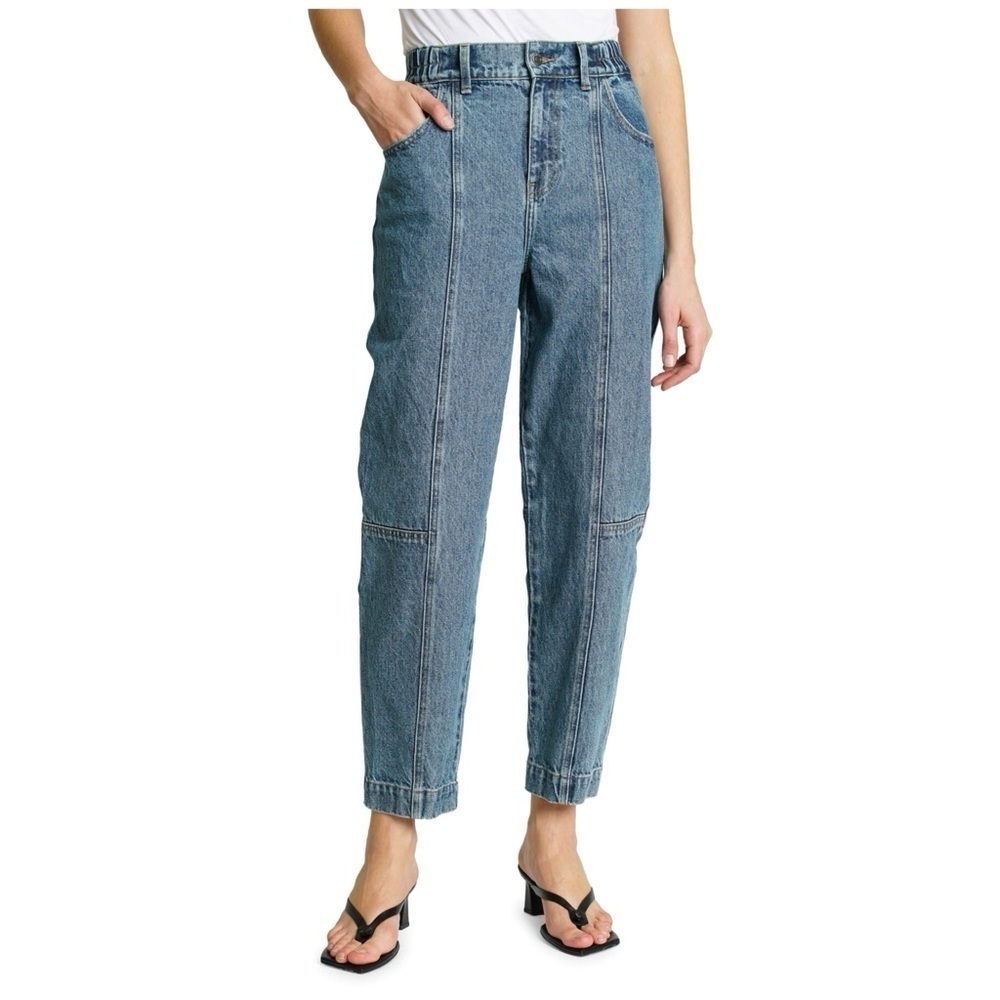 PISTOLA
Lily Balloon Seamed Tapered Hemp & Cotton Jeans